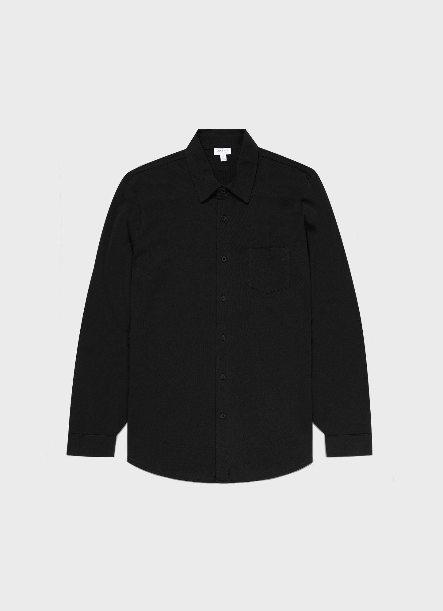 Mens Pima Pique Shirt In Black