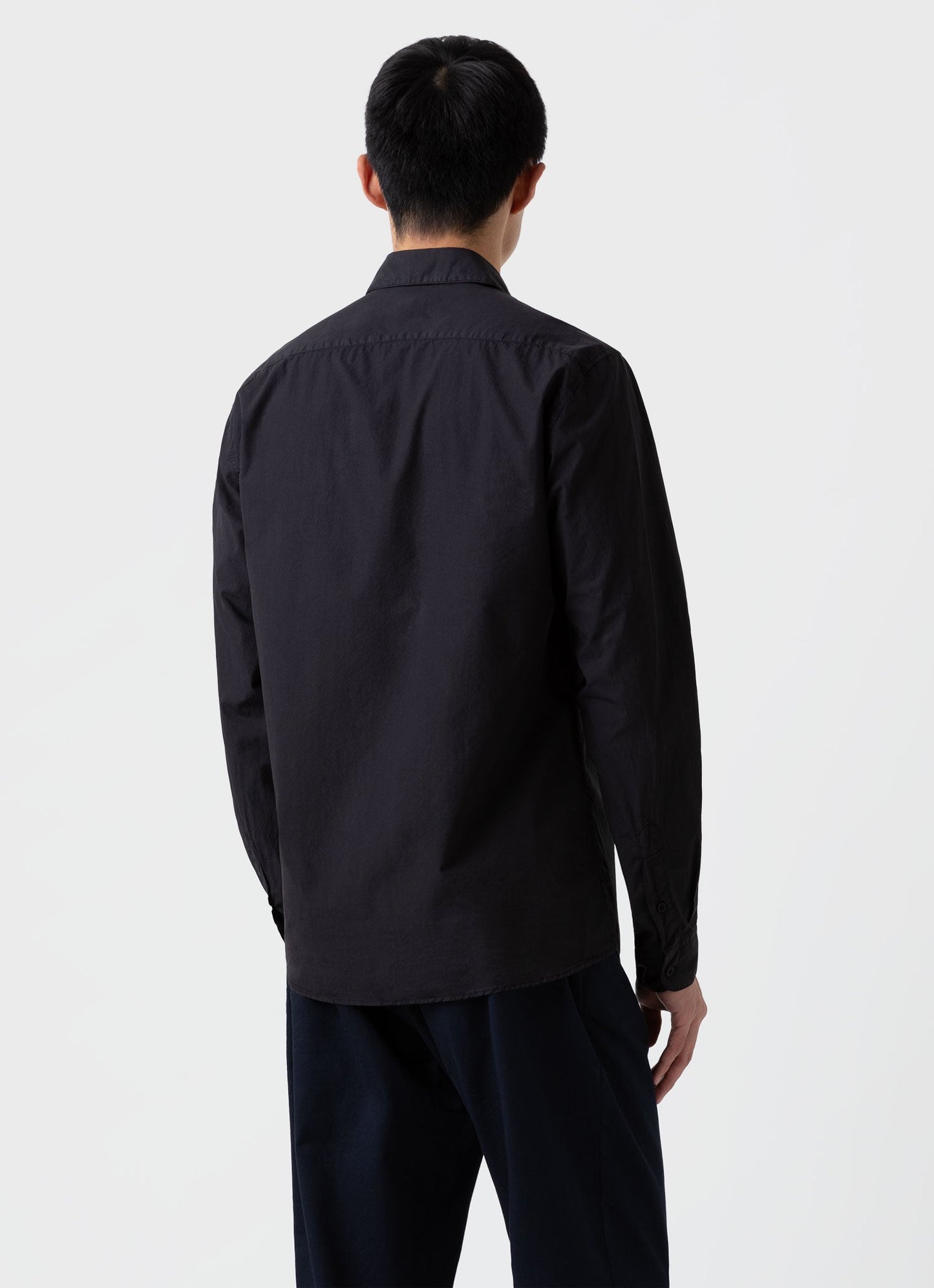 Men S Lightweight Poplin Shirt In Black Msht2059 Bkaa