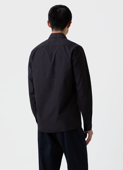 Men S Lightweight Poplin Shirt In Black Msht2059 Bkaa