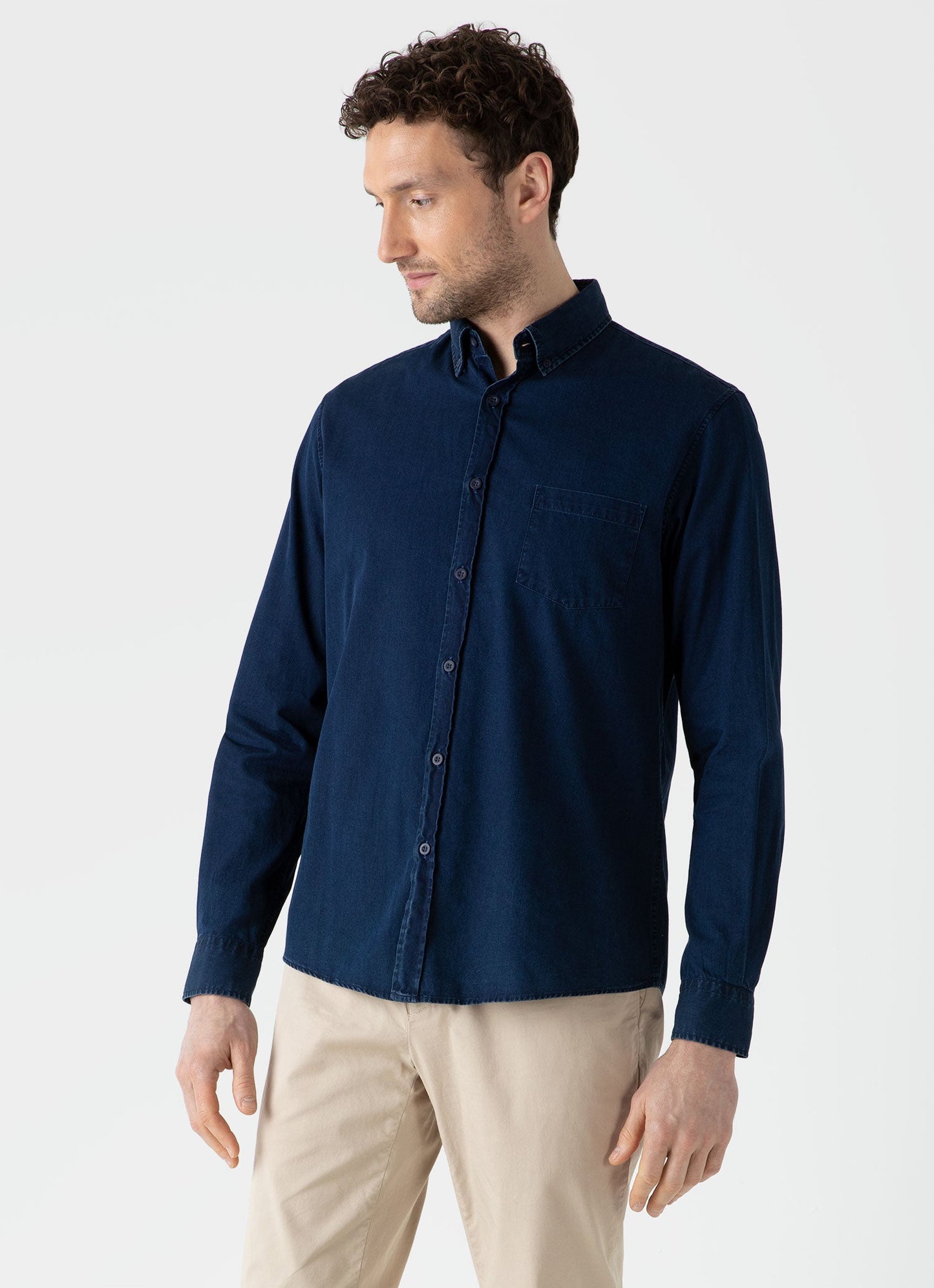 Men S Denim Shirt In Indigo Msht2062 Buad
