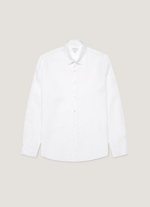 Mens Linen Shirt In White Msht2106 Whaa