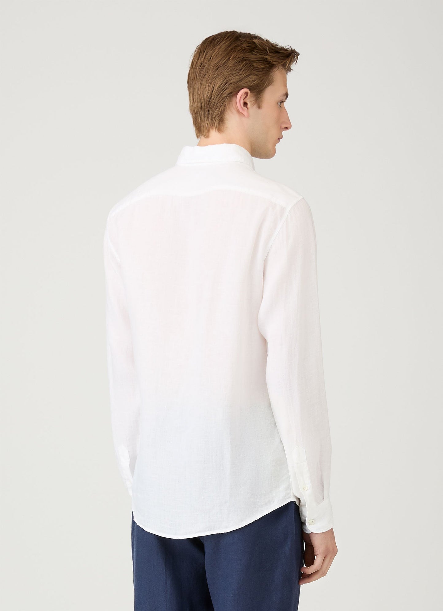 Mens Linen Shirt In White Msht2106 Whaa