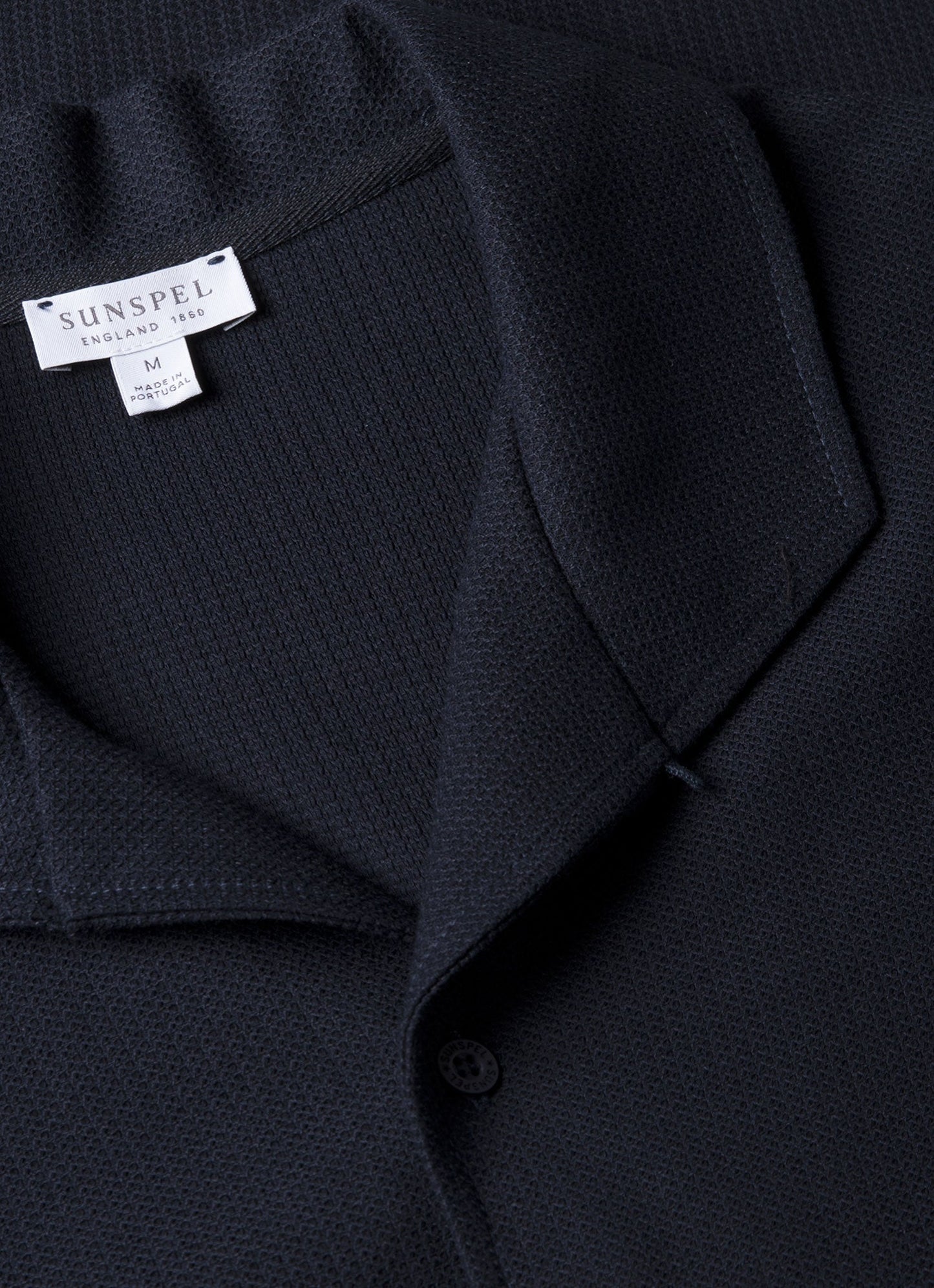 Mens Short Sleeve Textured Jersey Shirt In Midnight Navy Msht2109 Buvn