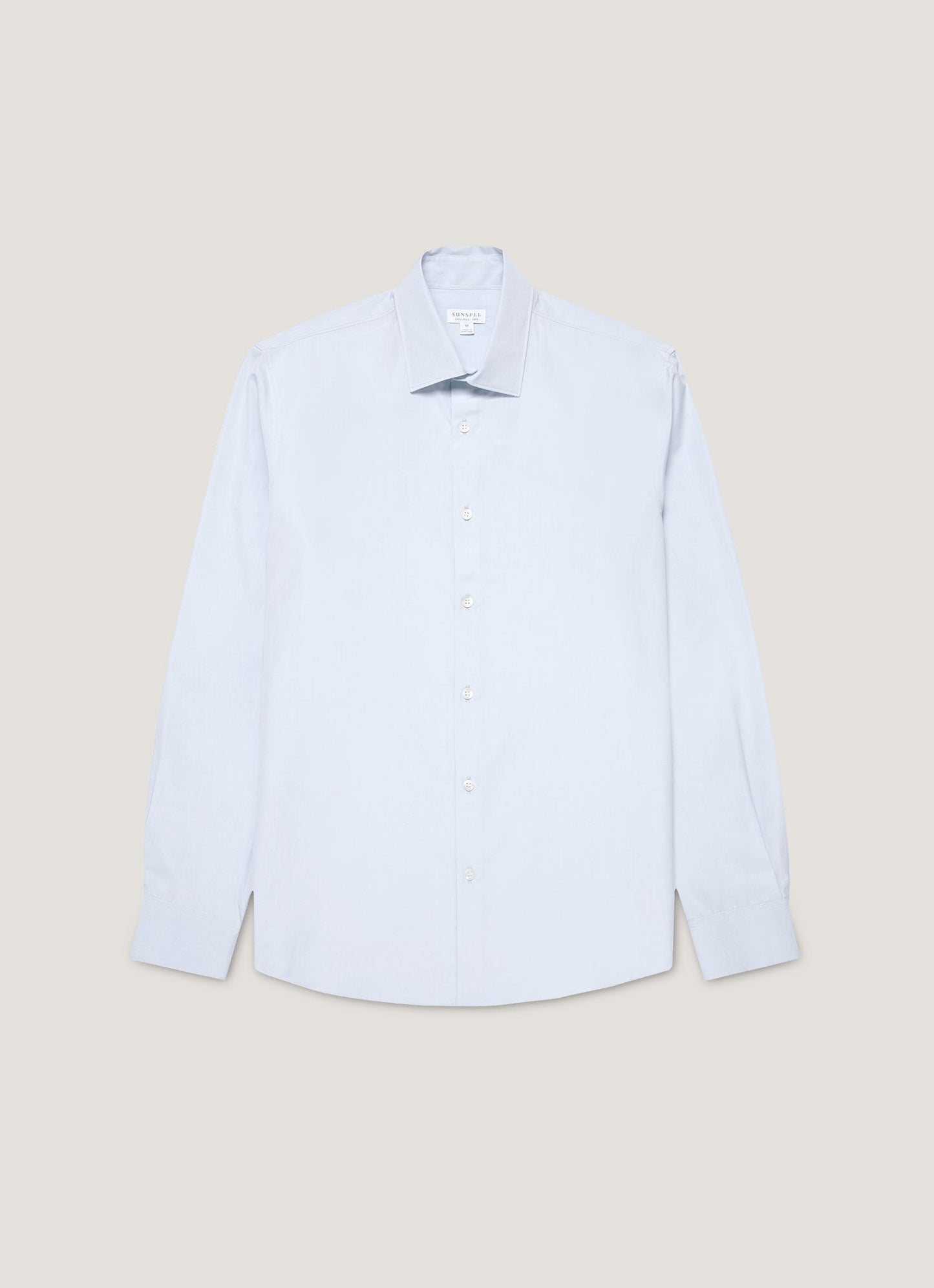 Mens Sea Island Cotton Smart Shirt In Light Blue