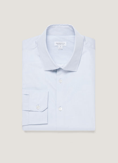 Mens Sea Island Cotton Smart Shirt In Light Blue