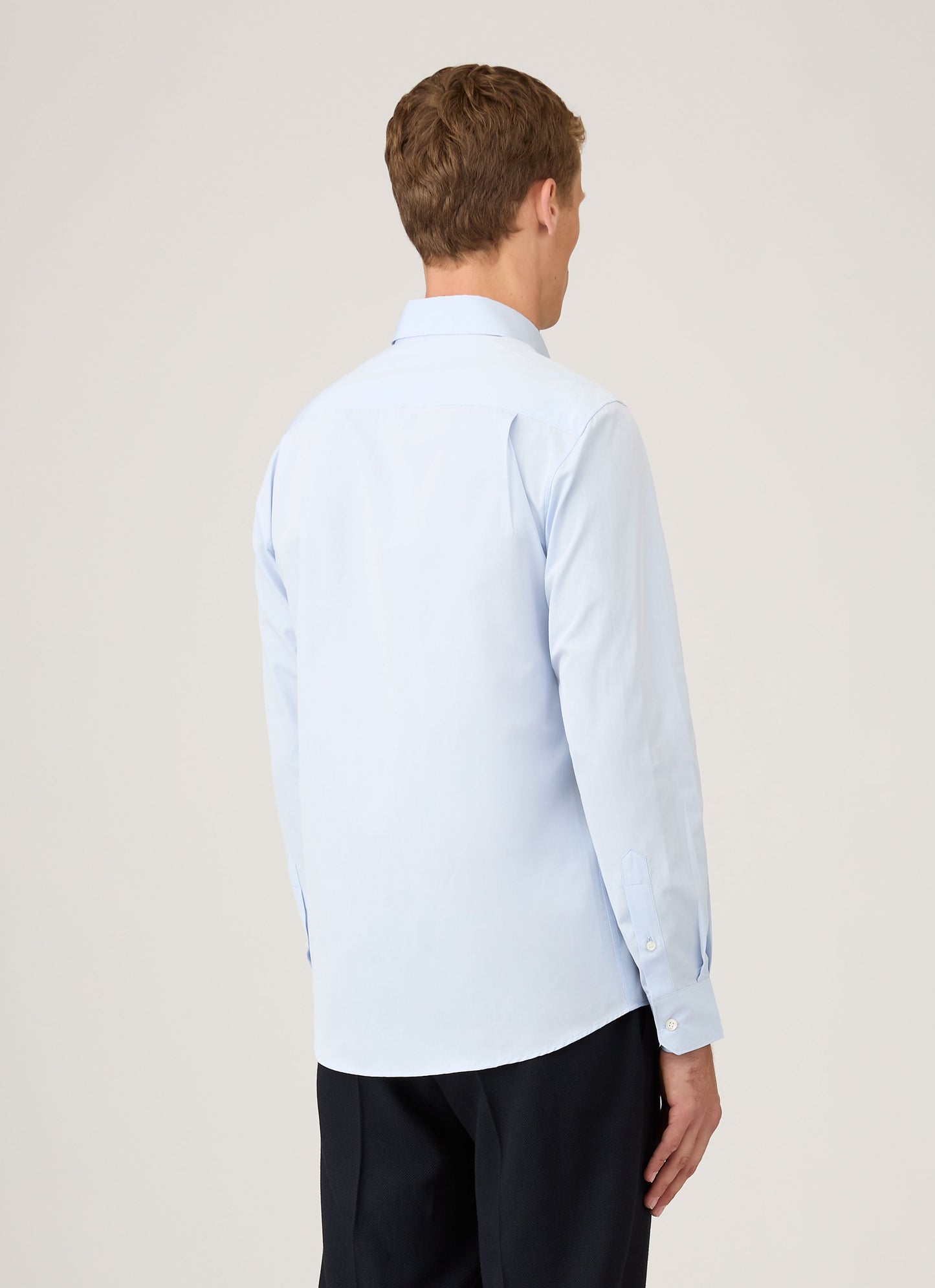 Mens Sea Island Cotton Smart Shirt In Light Blue