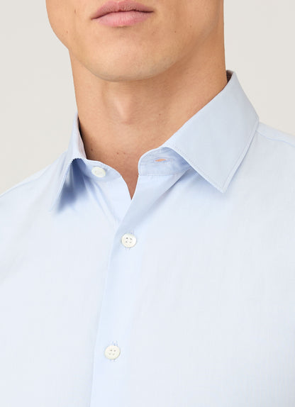 Mens Sea Island Cotton Smart Shirt In Light Blue