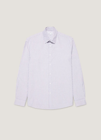 Mens Oxford Shirt In White Navy Msht2128 Stkt