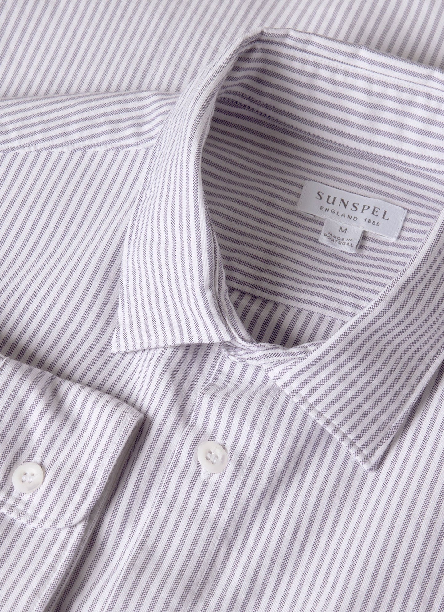 Mens Oxford Shirt In White Navy Msht2128 Stkt
