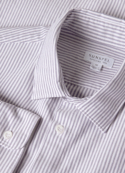Mens Oxford Shirt In White Navy Msht2128 Stkt