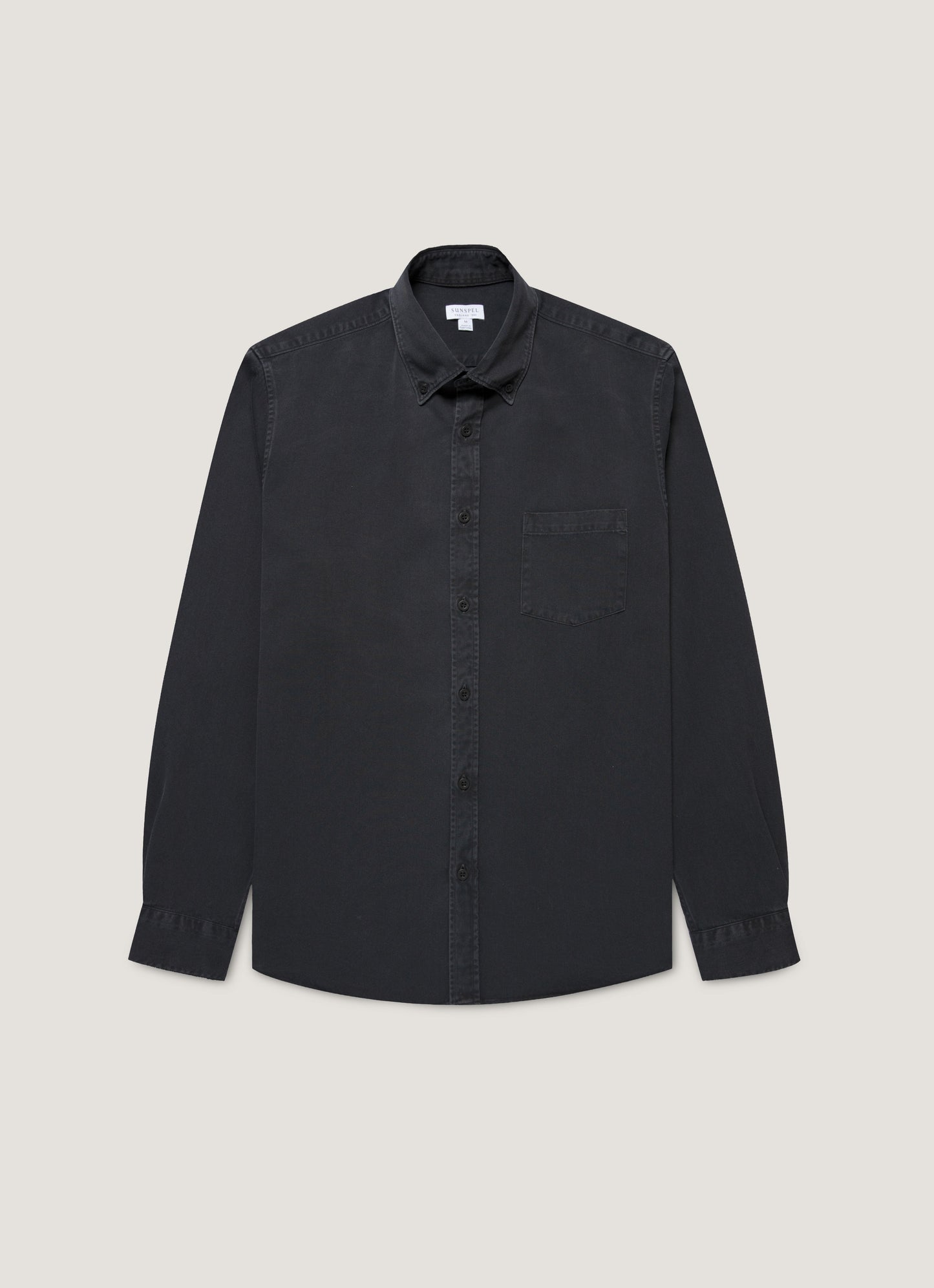 Mens Button Down Twill Shirt In Black Msht2134 Bkbh