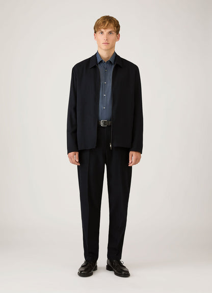 Mens Sea Island Cotton Shirt In Indigo Msht2150 Buad
