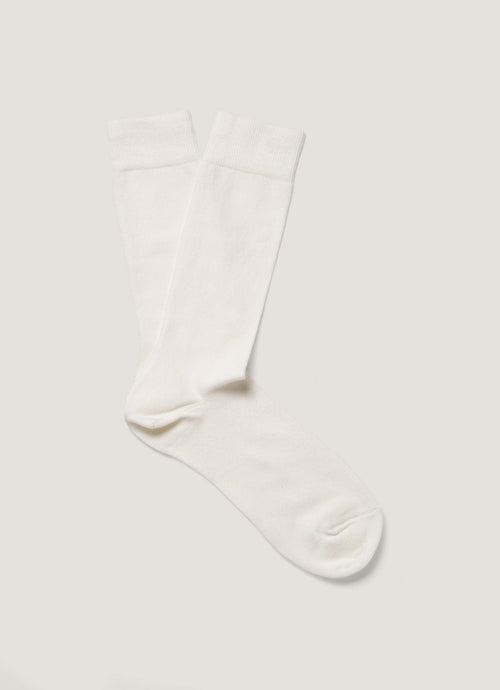 Mens Long Staple Cotton Socks In Archive White