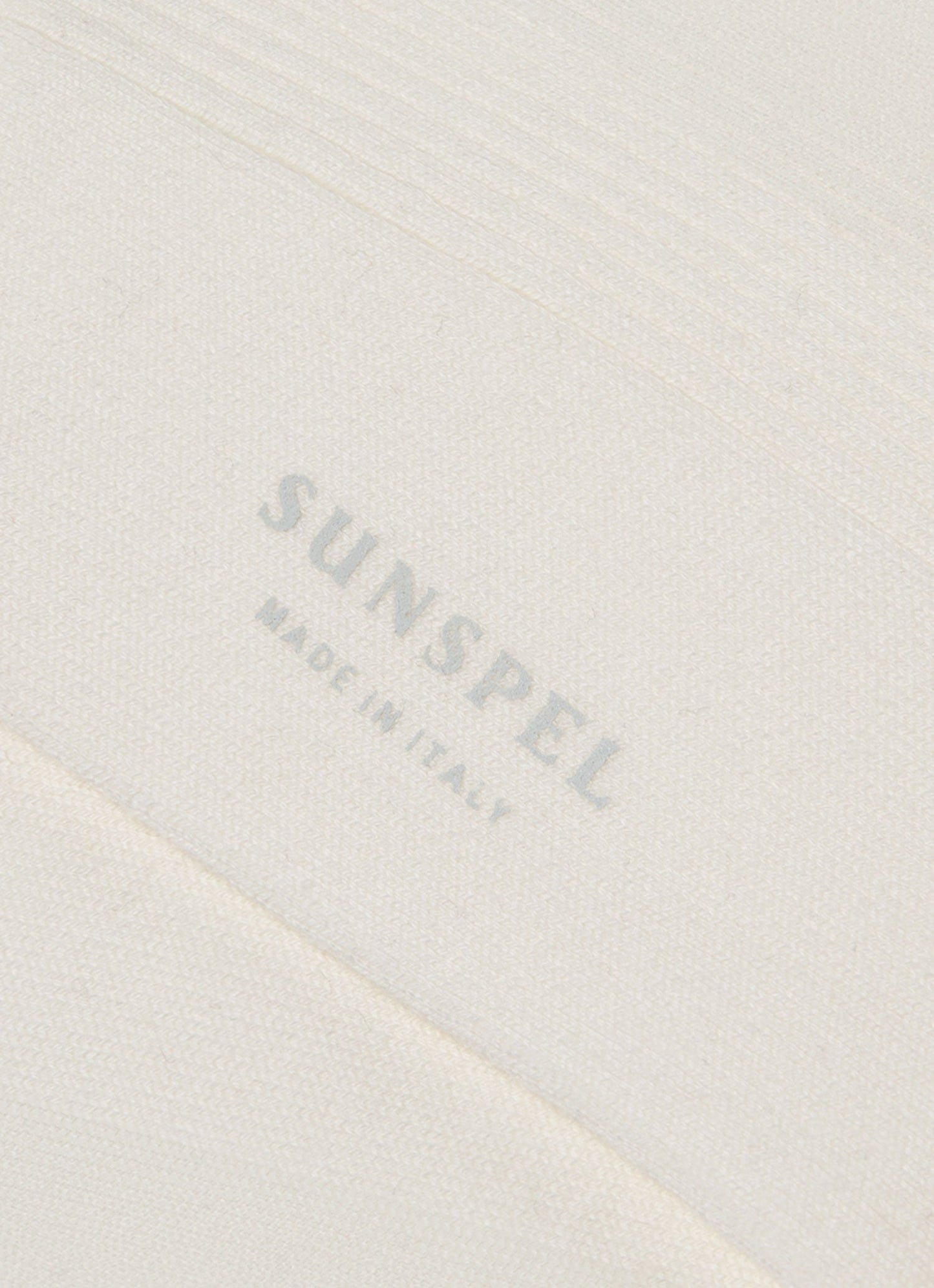 Men's Cotton Ribbed Socks in Archive White