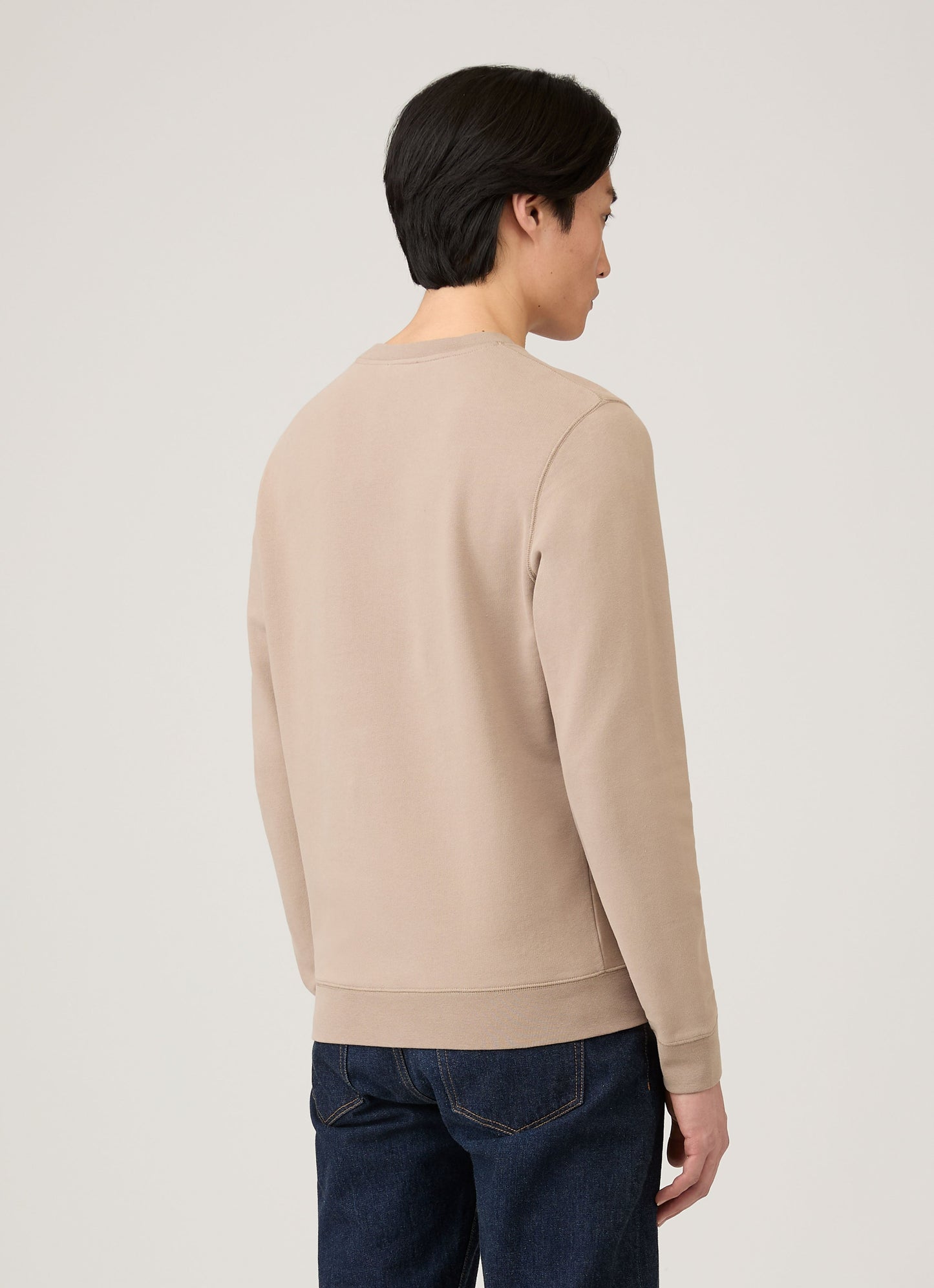 Mens Loopback Sweatshirt In Mink Mswe1516 Brgb