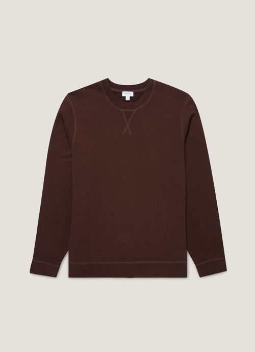 Mens Loopback Sweatshirt In Truffle Mswe1516 Brgd