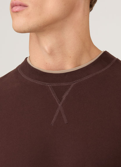 Mens Loopback Sweatshirt In Truffle Mswe1516 Brgd