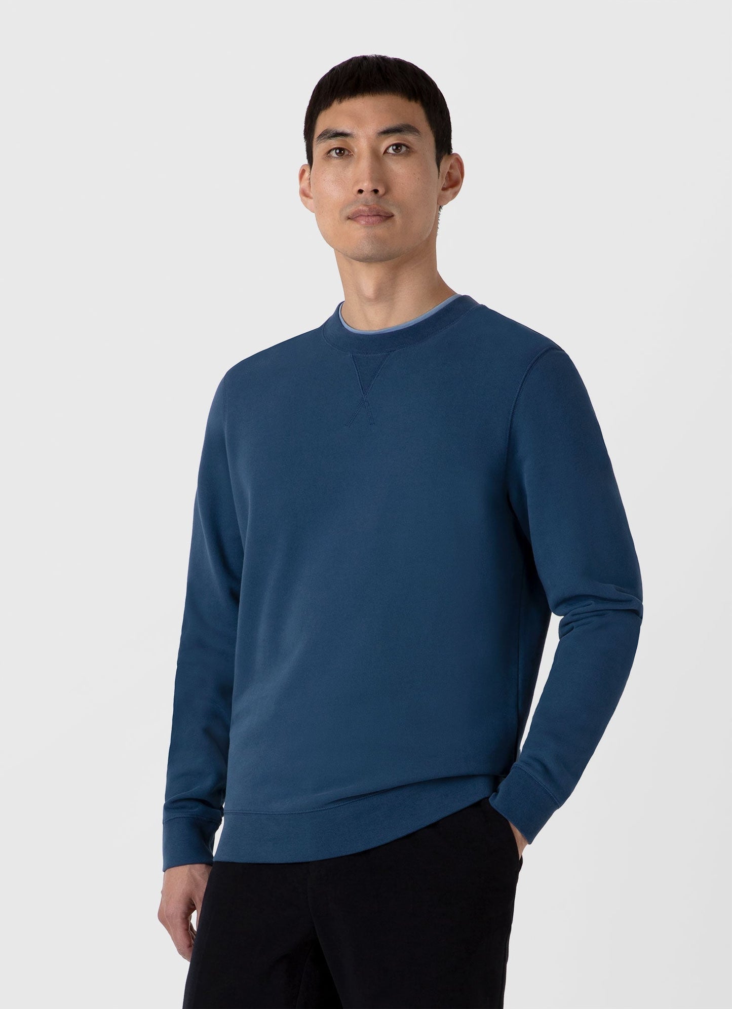 Mens Loopback Sweatshirt In Naval Blue Mswe1516 Buvm