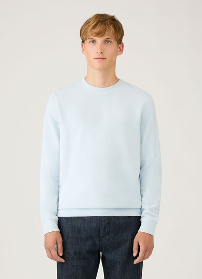 Mens Loopback Sweatshirt In Pastel Blue Mswe1516 Buwr