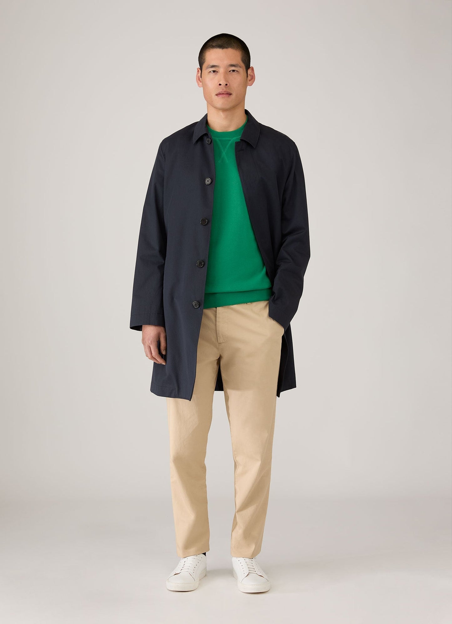 Mens Loopback Sweatshirt In Bright Green Mswe1516 Gnjc