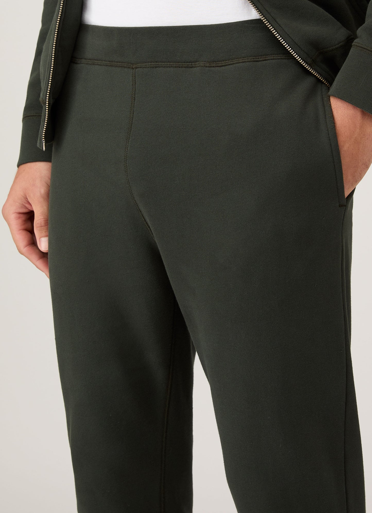 Mens Loopback Sweatpants In Dark Green Mtrs1518 Gnin