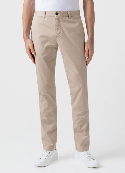 Mens Cotton Twill Stretch Slim Fit Chino Light Stone Mtrs3018