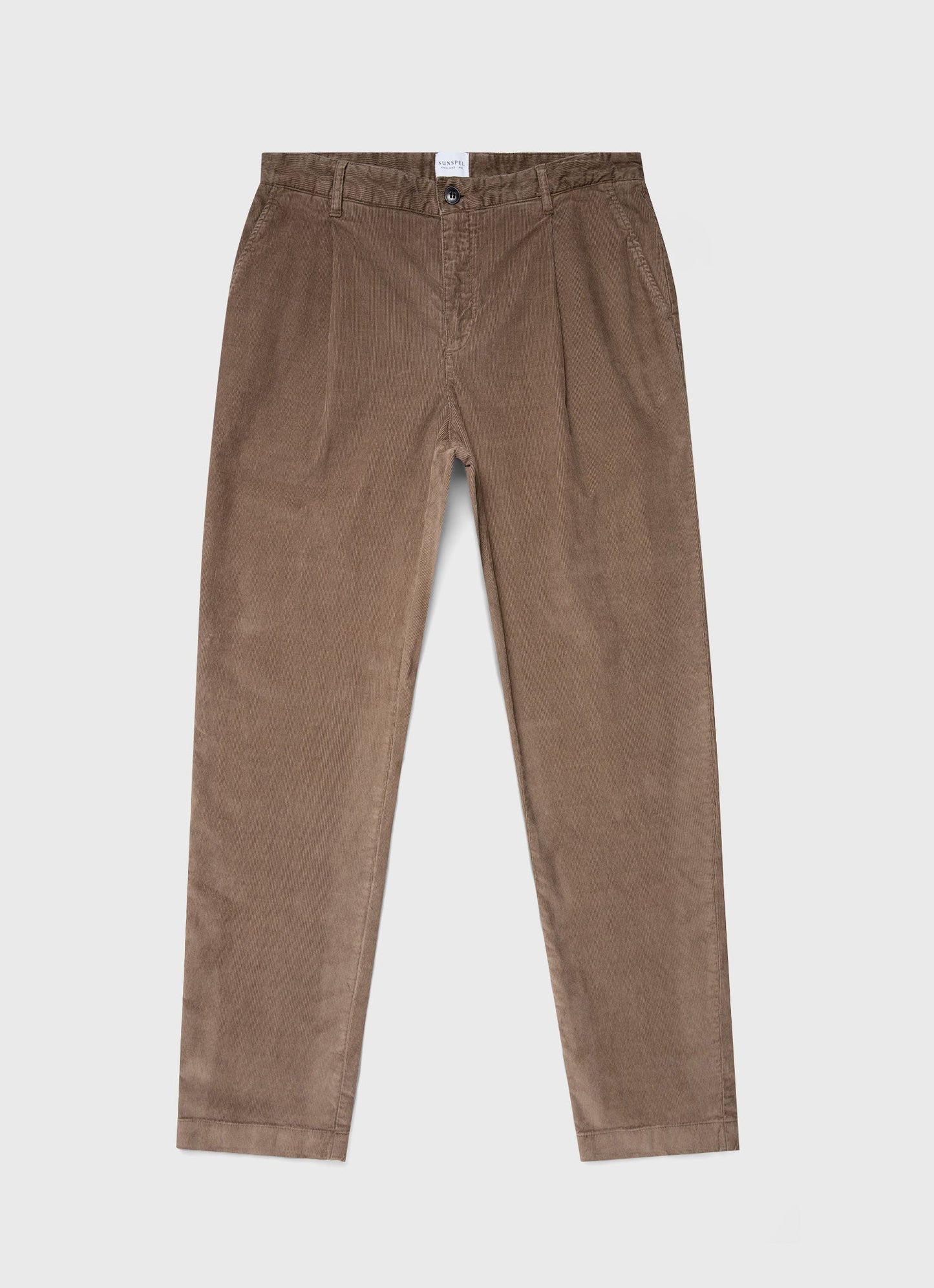 Mens Pleated Corduroy Trouser In Dark Stone Mtrs3041 Whdc