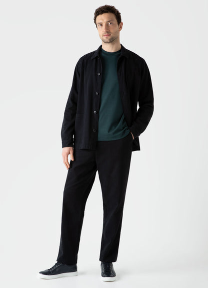 Mens Brushed Cotton Chore Trouser In Black Mtrs3075 Bkaa