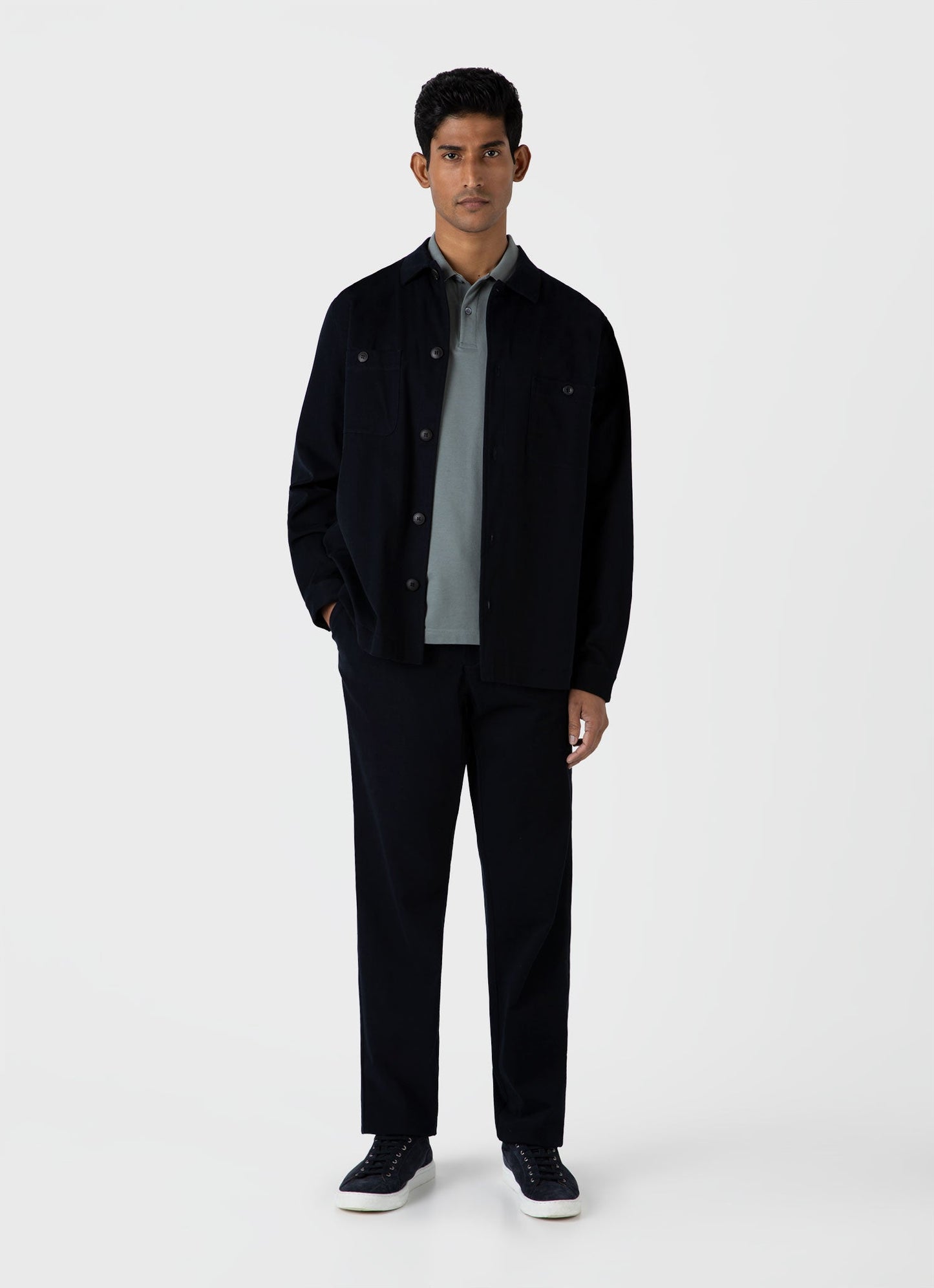 Mens Brushed Cotton Wool Drawstring Trouser In Navy Mtrs3083 Buaa