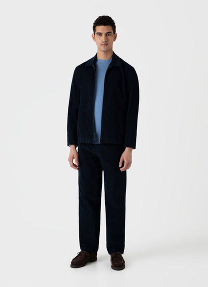 Mens Cord Chore Trouser In Navy Mtrs3099 Buaa