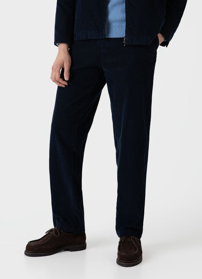 Mens Cord Chore Trouser In Navy Mtrs3099 Buaa