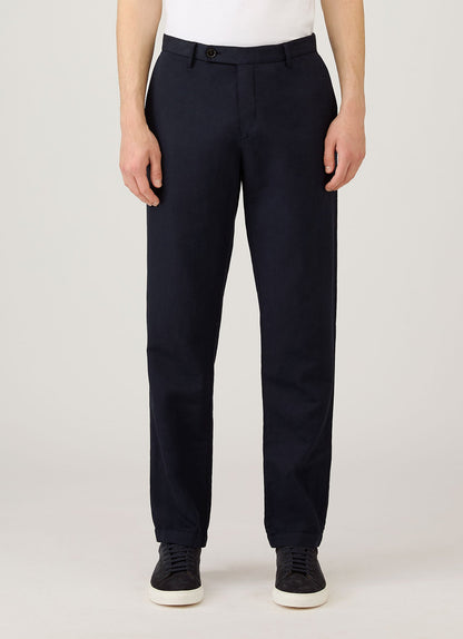 Mens Cotton Linen Trouser In Navy Mtrs3136 Buaa