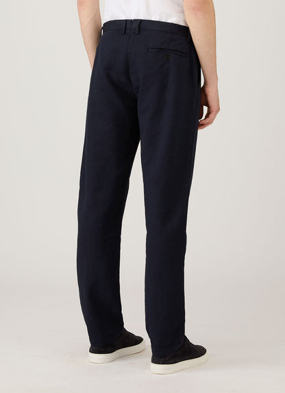 Mens Cotton Linen Trouser In Navy Mtrs3136 Buaa