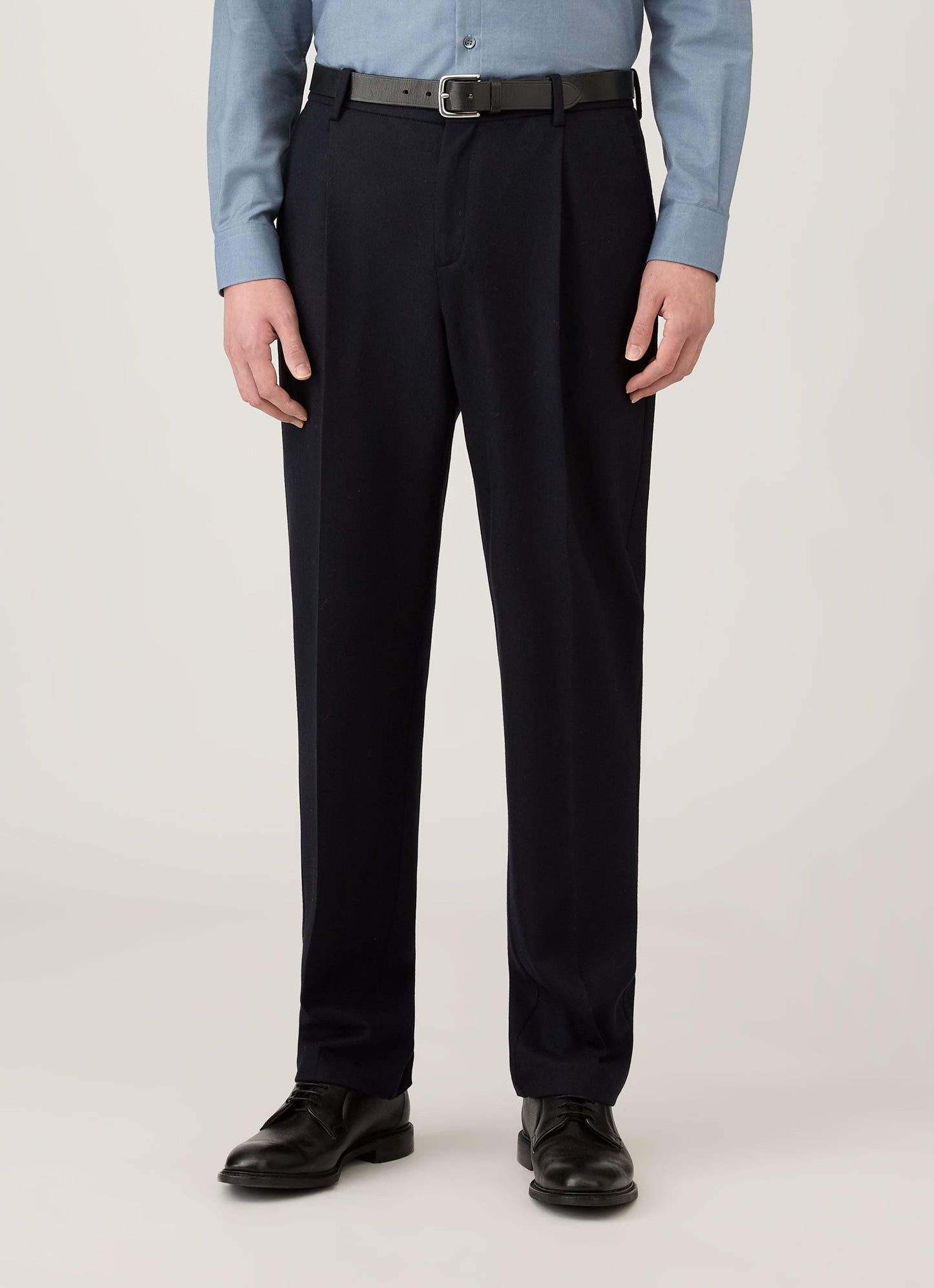 Mens Boiled Wool Trouser In Navy Mtrs3121 Buaa
