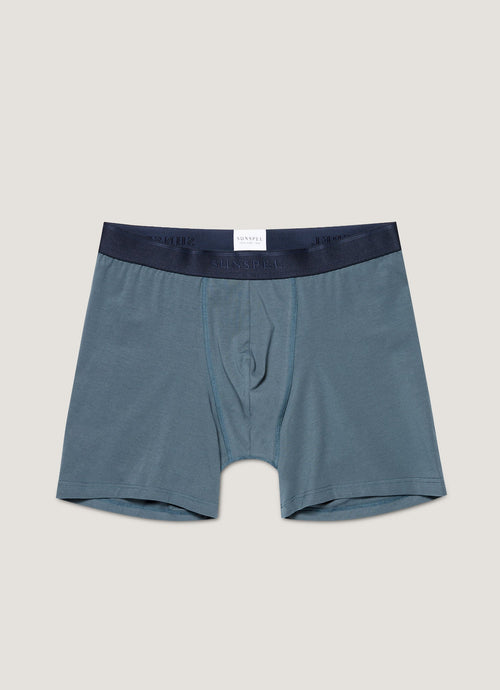 Mens Cotton Stretch Boxer Briefs In Dark Petrol Mtru4614 Bujy