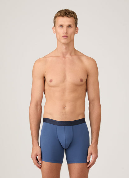 Mens Cotton Stretch Boxer Briefs In Atlantic Blue Mtru4614 Bupk