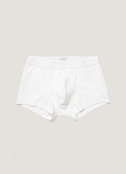 Mens Stretch Cotton Trunks In White