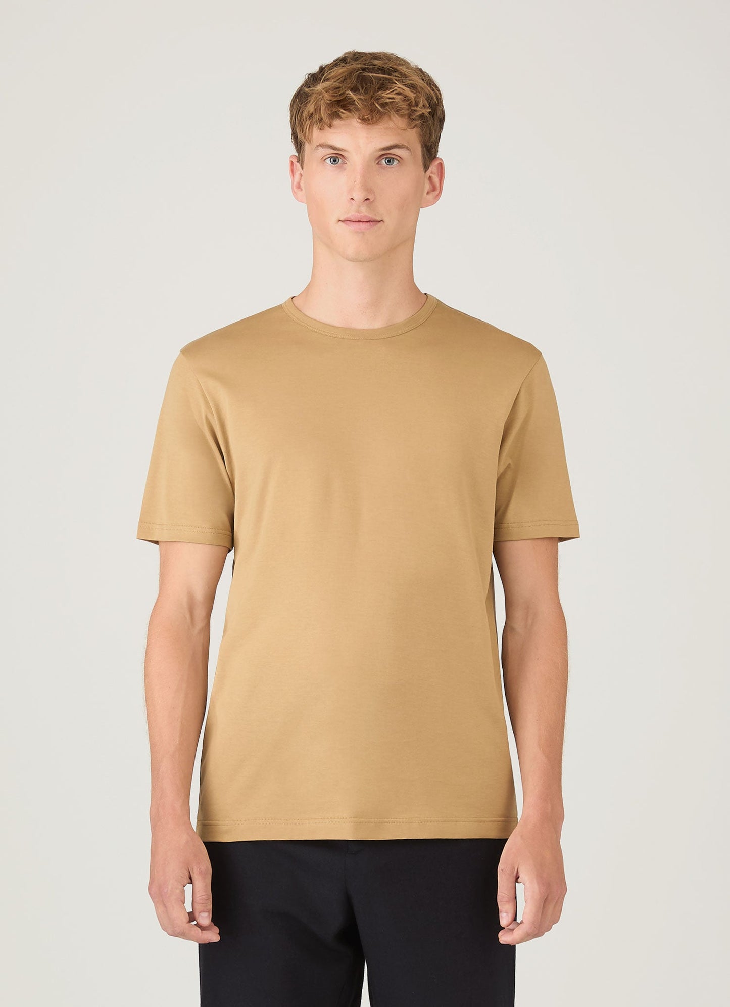 Mens Classic Tshirt In Tan Mtsh0001 Brgm