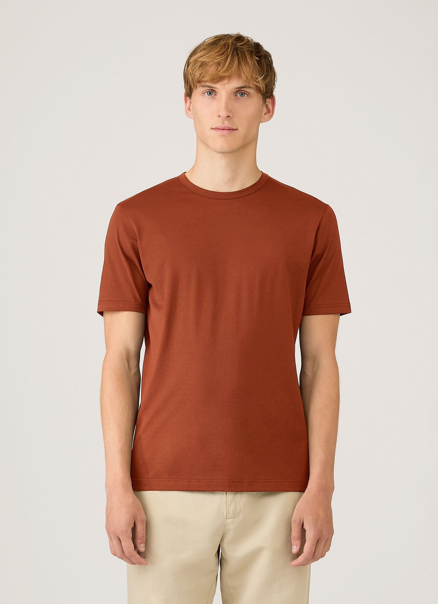 Mens Classic Tshirt In Rust Mtsh0001 Brgp