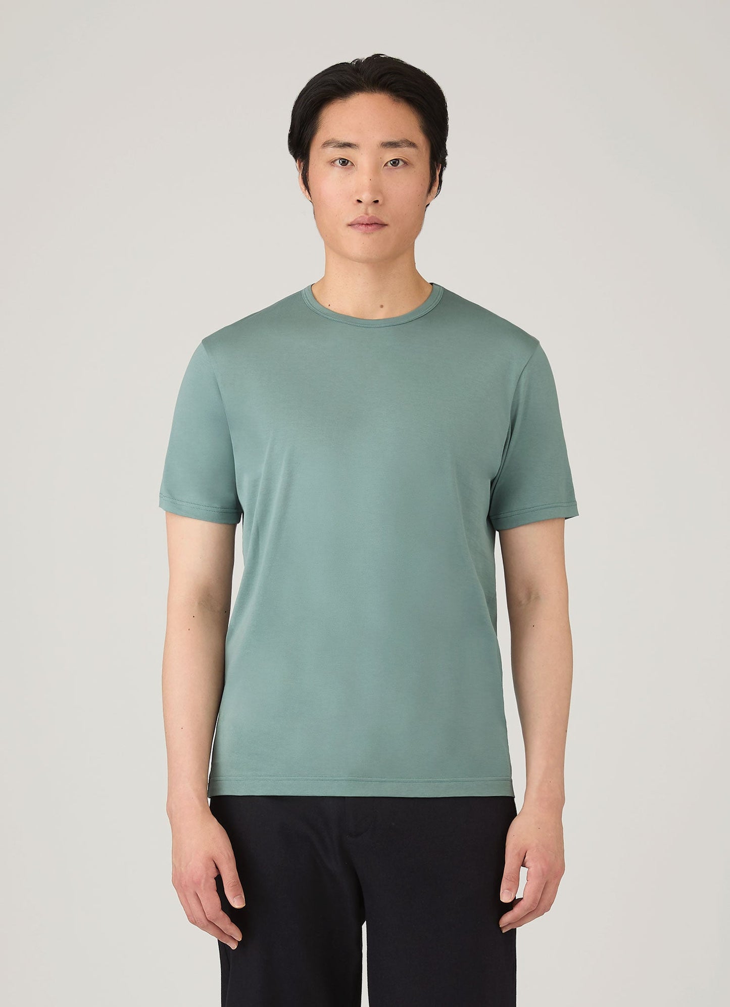 Mens Classic Tshirt In Steel Green Mtsh0001 Gniu
