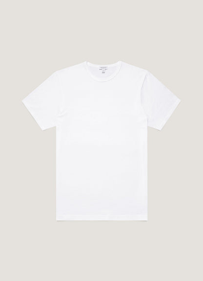 Mens Short Sleeve Crew Neck T Shirt White