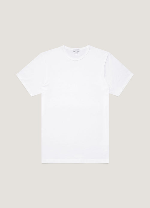 Mens Short Sleeve Crew Neck T Shirt White