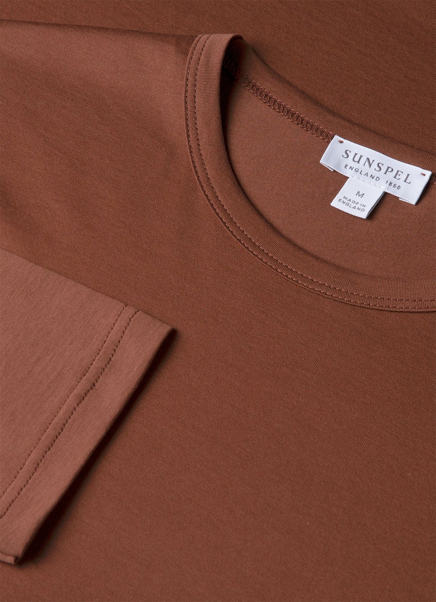 Mens Long Sleeve Classic Tshirt In Conker Brown Mtsh0003 Brgl