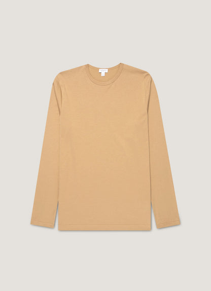 Mens Long Sleeve Classic Tshirt In Tan Mtsh0003 Brgm