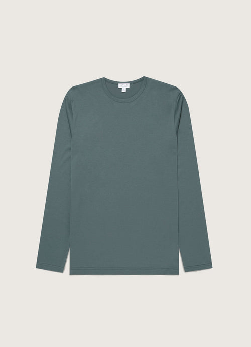 Men's Long Sleeve Classic T-shirt in Dark Petrol