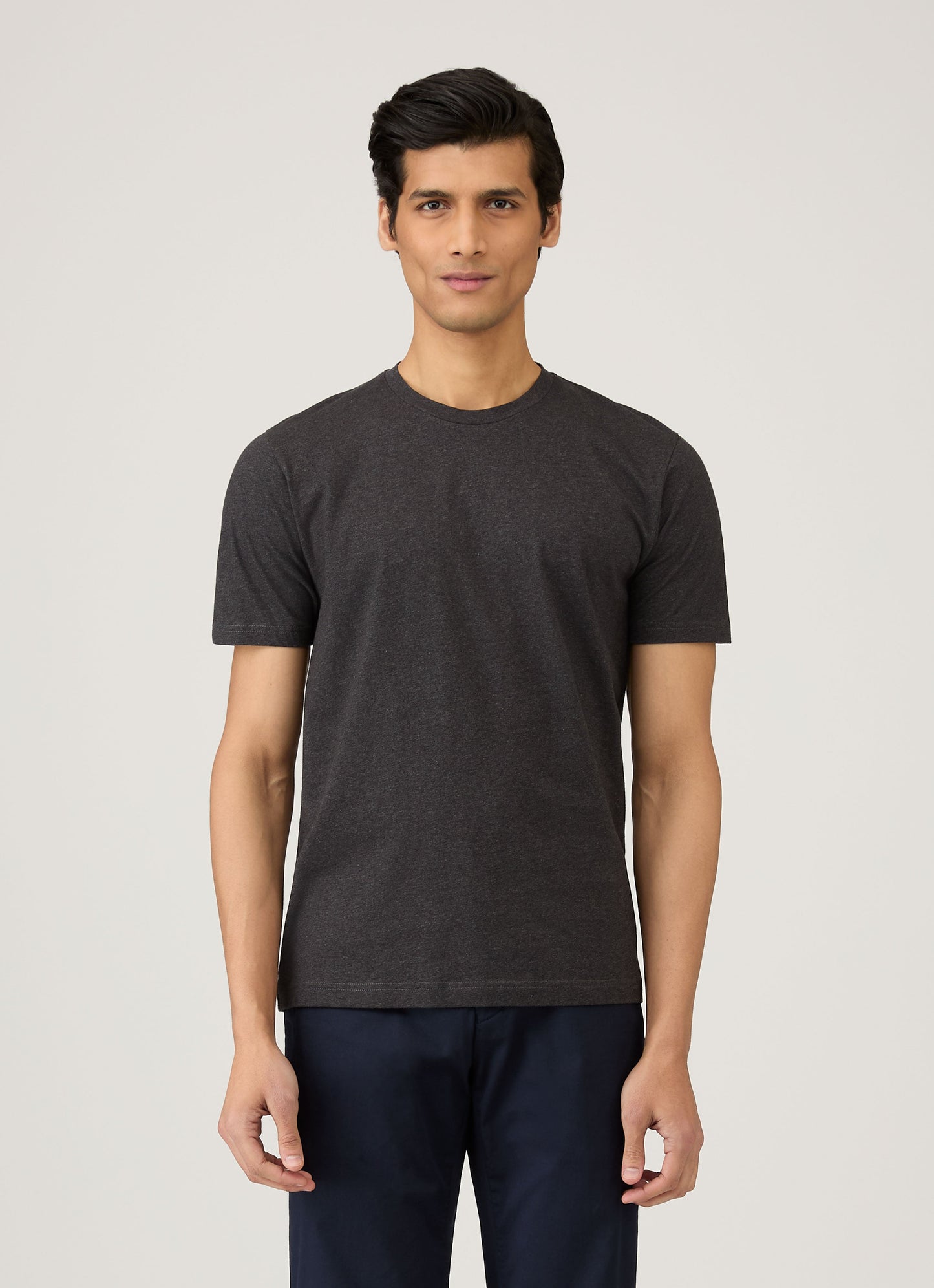 Mens Organic Cotton Tshirt In Charcoal Melange