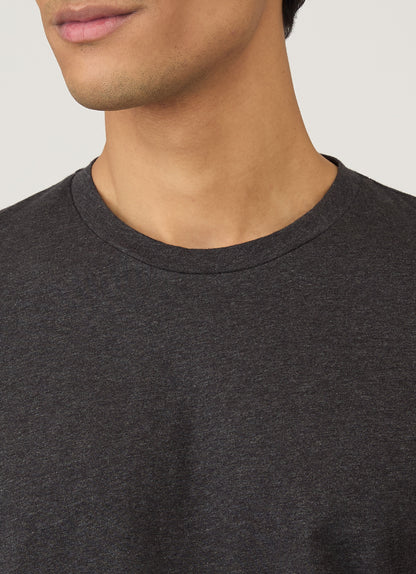 Mens Organic Cotton Tshirt In Charcoal Melange