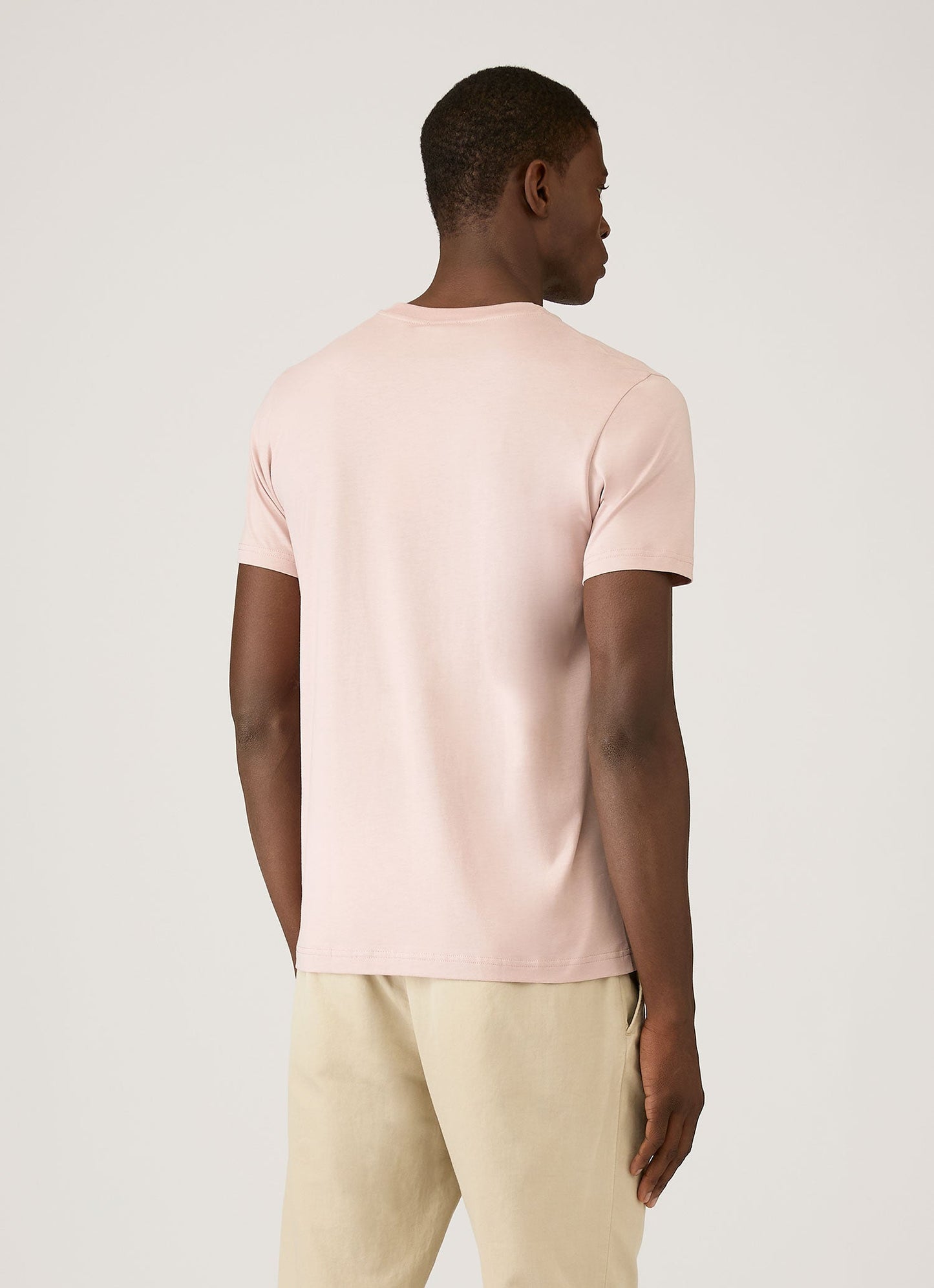 Mens Riviera Midweight Tshirt In Pale Pink Mtsh0007R Pkbj
