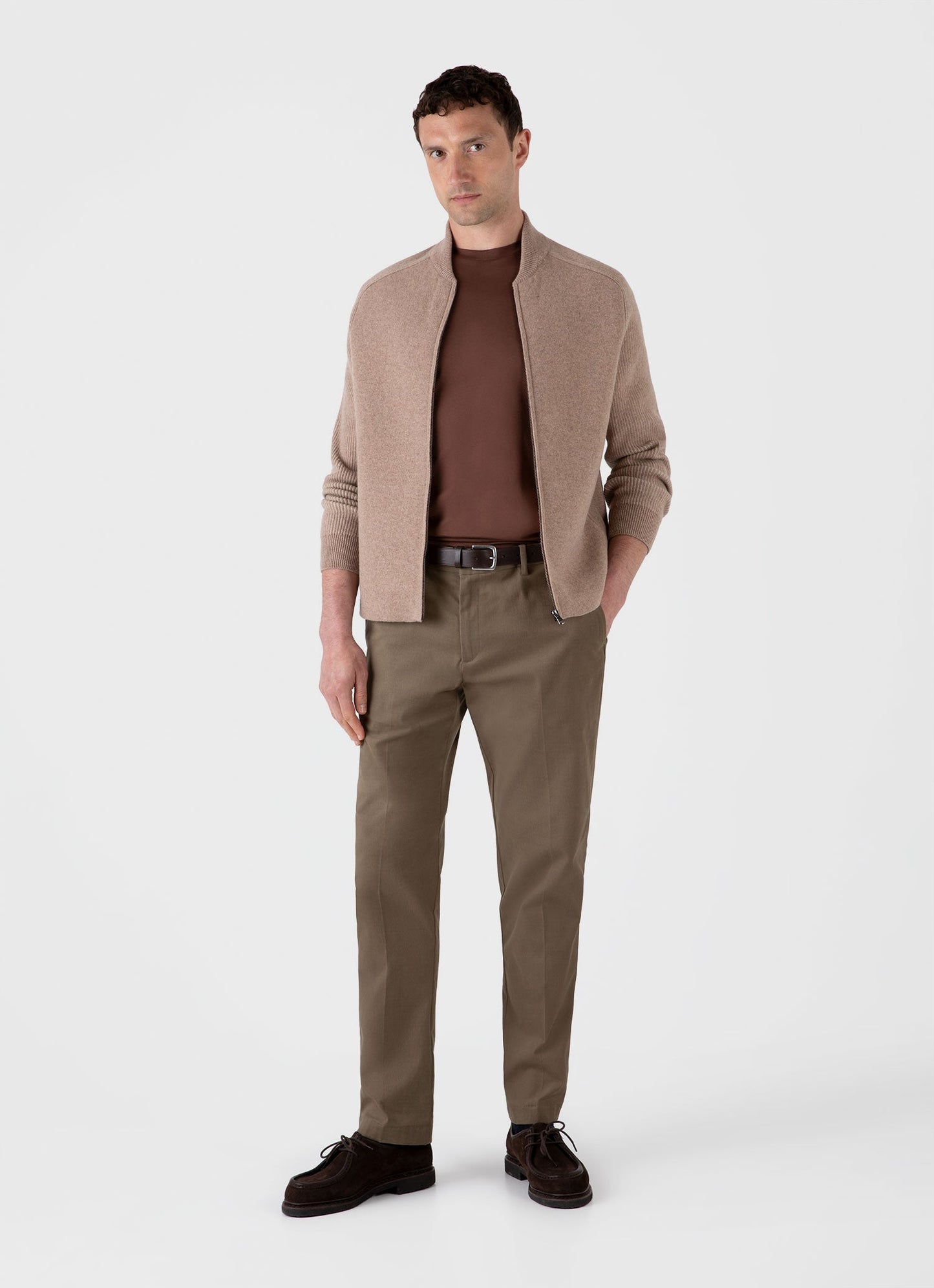 Mens Riviera Midweight Tshirt In Cocoa Brown Mtsh0007S Brfn