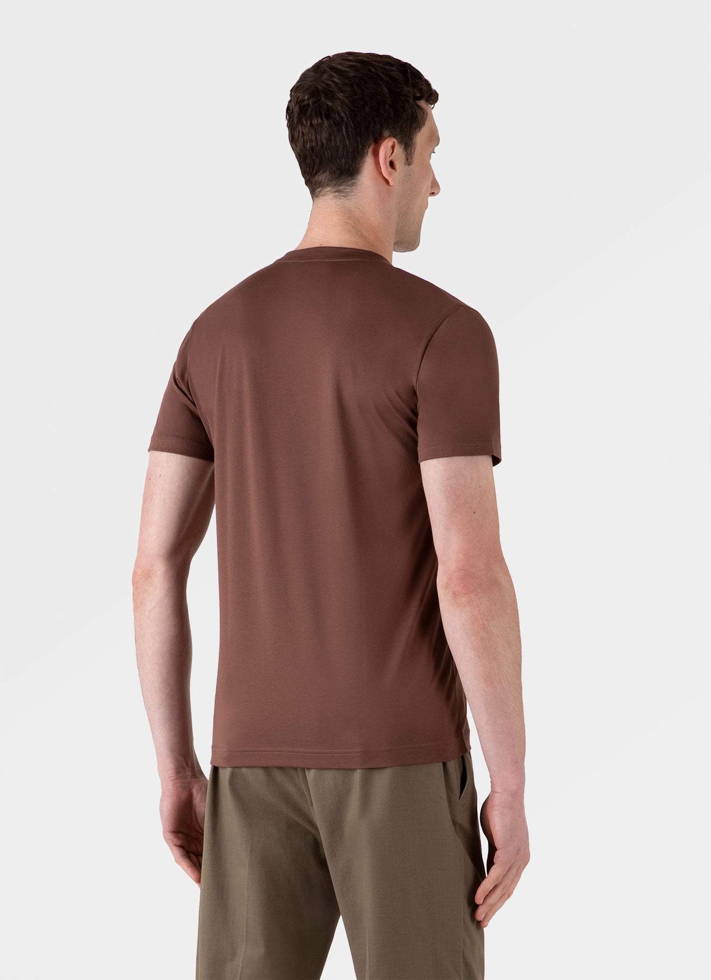 Mens Riviera Midweight Tshirt In Cocoa Brown Mtsh0007S Brfn